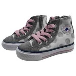 Converse Chuck Taylor All Star Infant High-top Glitter Polka Dots Size 3